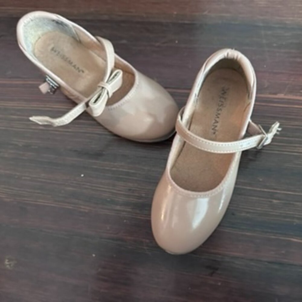 Nina Kids Patent Leather Mary Jane Dress Shoes – Nude/Beige (Size 10)